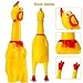 XFLYP 2 Stück 32cm Gummi Schreiend Hühner Spielzeug, Hundespielzeug Rubber Screaming Chicken Yellow Quietschende Dekompression Kleines Spielzeug zum Reinigen der Zähne