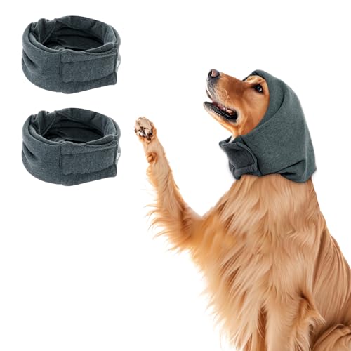 Image of Dog Calming Hoodie Ear Wraps for Dogs Ear Covers Dog Warm Ear Muffs Winter Ear Scarf for Cats Dogs