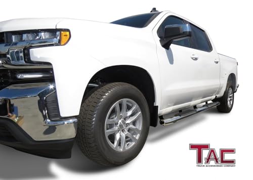 Estribos ovalados en acero inoxidable para Chevy Silverado/GMC Sierra 2019-2026 miniatura 3