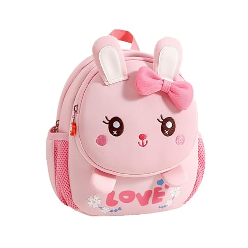 Cute Toddler Backpack Toddler Bag Schoolbag Animal 3D Cartoon Mini Travel Bag for Baby Girl Boy 2-8 Years Small Kids Daypack,Bunny