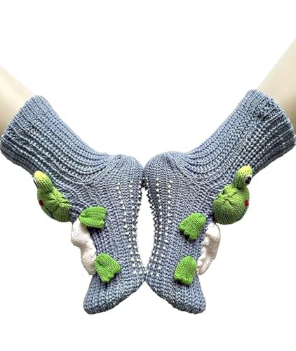 Image of Women's Non-slip Household Floor Socks Knit Casual Animals Slippers Socks Christmas Stockings Decor