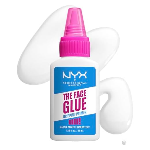 NYX Professional Makeup The Face Glue Gripping Primer, Grundierung, Base, Feuchtigkeitsspendender Primer für 24 Stunden Make-up-Halt, ohne klebrige weiße Rückstände, 35 ml