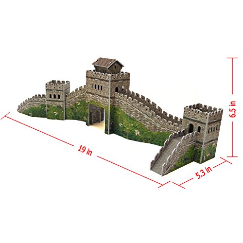 Runsong Creative 3D Puzzle Paper Model Great Wall Diy Fun & Educational Toys World Great Architecture Series, 28 Pcs #TOP1