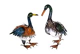 Riesiges schönes Metall Figurenpaar Eulen oder Enten Set W-G Gartenfigur Dekofigur Gartentierfigur (Entenpaar)