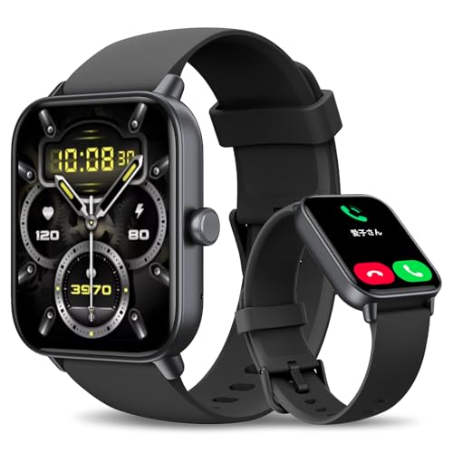 スマートウォッチ Bluetooth5.3 Smart Watch 1.80インチHD大画面 iPhone対応&アンドロイド対応 腕時計 100種類運動モード 腕上げ点灯 IP68防水 天気予報 7-15日大容量バッテリー 日本語説明書付き