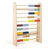 Small Foot 10849 Rechenschieber Educate aus Holz für Kinder, Lernhilfe für die Grundschule Spielzeug