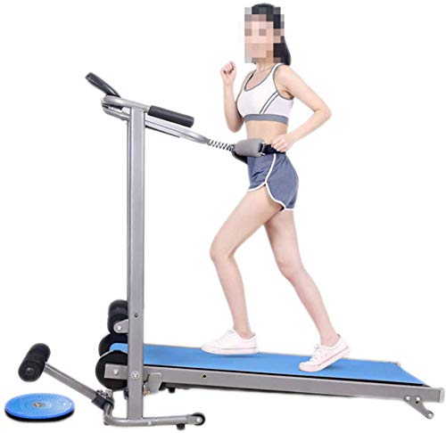 Image of Folding Treadmills Multifunctional Mechanical Treadmill Home Fitness Equipment Portable Gym Equipment Folding Running Jogging