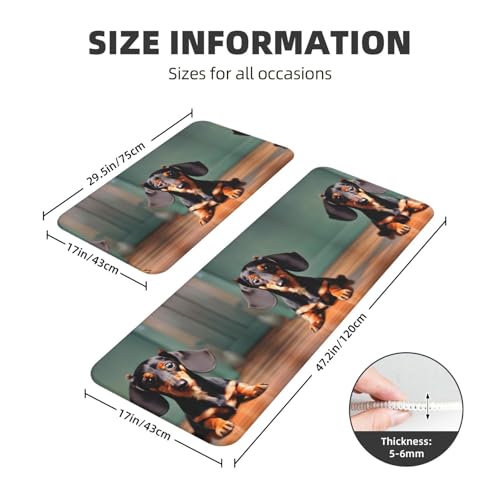 Tapis de cuisine teckel contre mal de dos et glissades devant plan travail