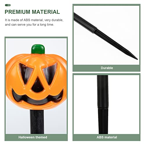 BESPORTBLE 5Pcs Halloween Pumpkin Pathway Lights - Stake Lights Halloween Outdoor Decorations, Pumpkin Decor for Yard Lawn Garden - Image 4