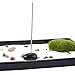 Juvale Zen Garden - Sand, Rock, and Rake for Relaxation and Meditation, for Zen Gardening, Black and White, 11.6 x 0.8 x 7.9 Inches