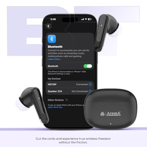 Image of AROMA NB126 Force Plus Upto 50Hr Playtime*, Fast Charging, Dual Pairing, Heavy Bass Bluetooth