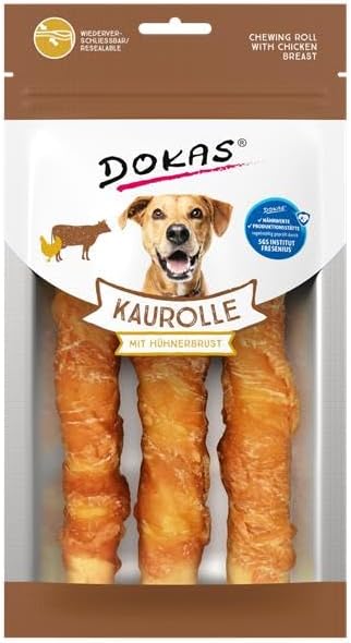 Dokas Dog Chicken Breast Chew Roller Medium | 6 x 150g