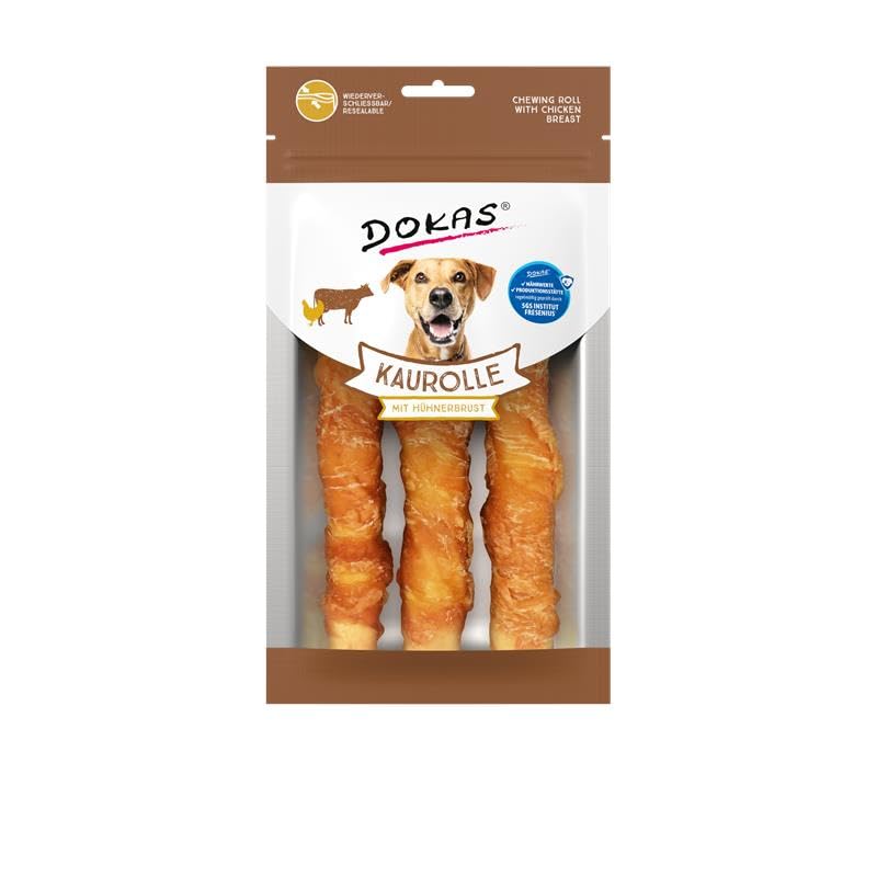 Dokas Dog Kaurolle Hühnerbrust Medium | 6X 150g