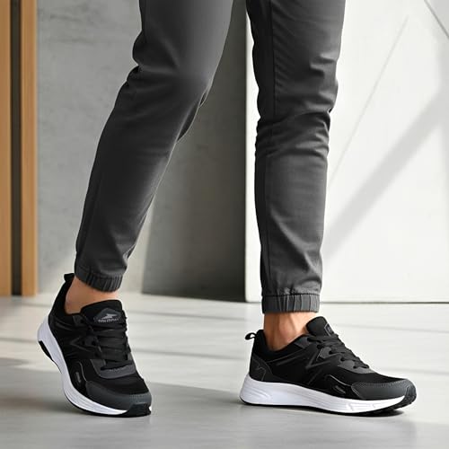 Image of BRUTON RuneX-624 Men's Casual Sneakers | Stylish Lightweight Lace-Up Shoes for Men | Comfortable Walking Shoes | Trendy Fashion Footwear