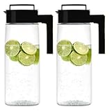 Takeya Airtight Drink Maker Pitcher / Jug, Set of Two (Black)