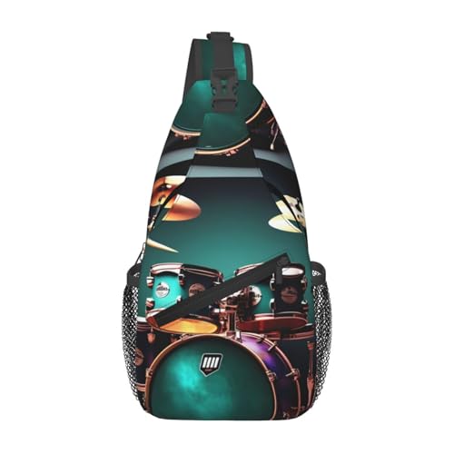 Mochila Cruzada Estampado Tambor para Senderismo