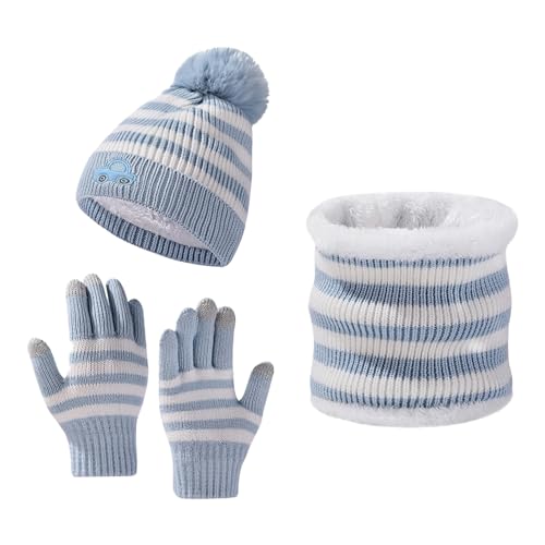 Ensemble bonnet écharpe gant femme en polaire épaisse pour l'hiver