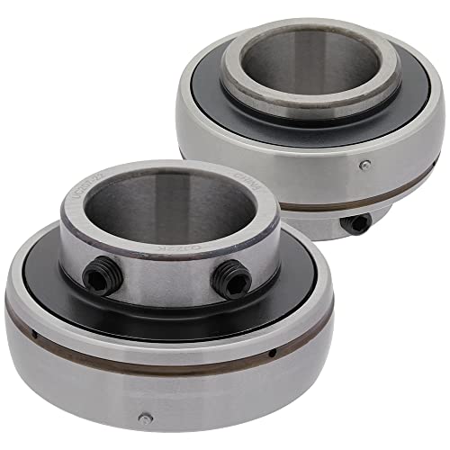 [2�p�b�N] UC207-22 �C���T�[�g�x�A�����O UC200�V���[�Y - 1-3/8�C���` �{�A - �O�a2.87�C���` - �O�֕� 0.87�C���` - �~�߃l�W - �ď����\