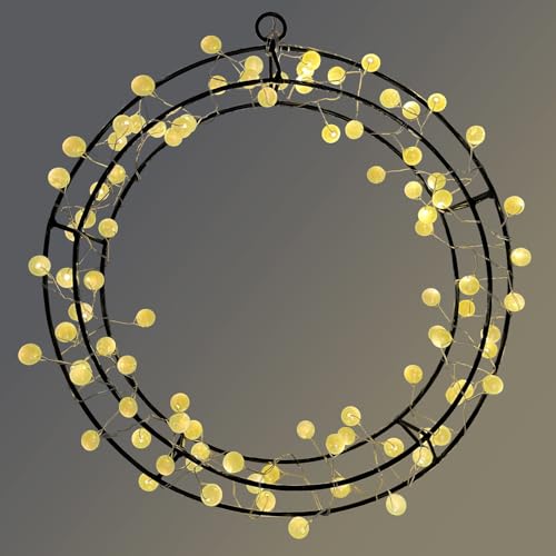 Weihnachtsdeko Fenster Lichterkranz mit 80 LED, 30cm Weihnachten...