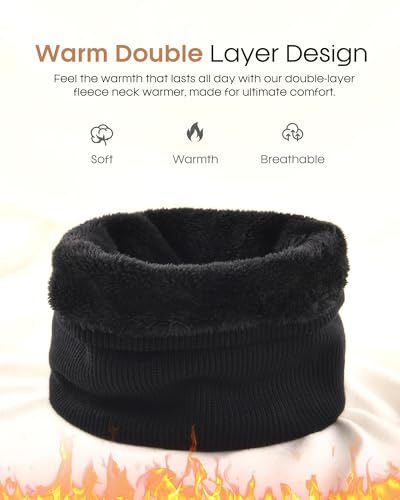 FURTALK Winter Neck Warmer Men Ski Neck Gaiter Scarf For Men Women Thick Warm Fleece Windproof Scarves - Image 4
