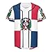 Vnurnrn Dominican Republic Flag Mens Baseball Button Down Jersey Hipster Hip Hop T Shirts