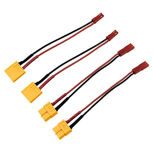 Spessore filo: 20 AWG Nuofany 2 Paia JST a XT60 Maschio Femmina Lipo Batteria Adattatore per RC FPV Racing Drone Multicopter Quadcopter Gimbal Aerial Camera RC Cars Phantom