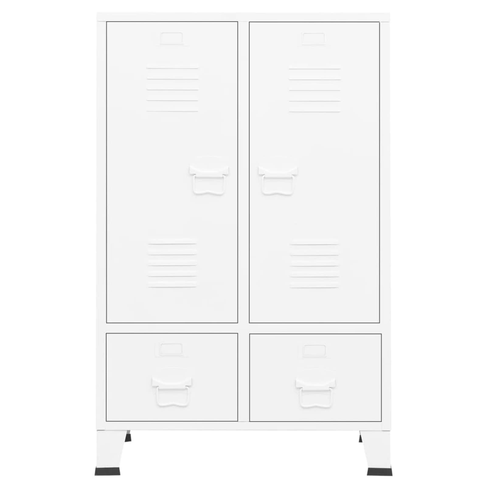 Armadio Industriale Bianco 67x35x107 cm in Acciaio,Mobili,Armadietti e portaoggetti,Armadi(SPU:339611)