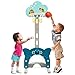 NUKied Canestro da Basket per Bambini 4 in 1| Canestro da Pallacanestro da Golf Regolabile in Altezza, Canestro da Pallacanestro per Bambini|Centro Sportivo per Bambini (Piccola Ape)