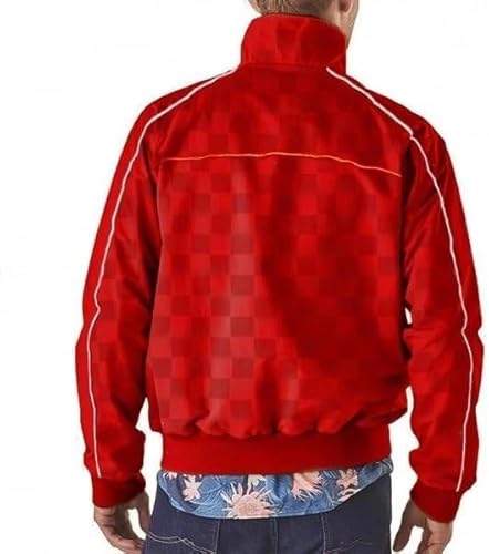 Red Satin Jacket Men Red Satin Bomber Jacket Mens Red Satin Varsity Jacket Mens - Image 3