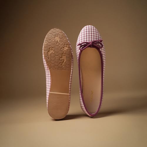 Image of Theater Swans Casual Ballet Flats for Women | Stylish Slip-on Ballerina with Bow Detail | Lightweight Comfortable Footwear with Cushioned Insole