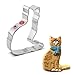 Ann Clark Sitting Cat Cookie Cutter, Large 4-1/4” Made in USA