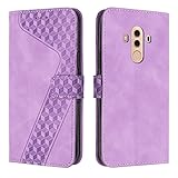 OKZone Kompatibel mit Huawei Mate 10 Pro Hülle, PU Leder Handyhülle Tasche Wallet Schutzhülle Huawei Mate 10 Pro, Flip Cover Klappbar Brieftasche Etui mit Magnet Kartenfach TPU Lederhülle (Violett)
