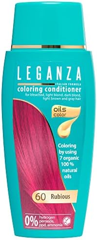 Coloring Conditioner Color 60 Ruby Red with 7 Natural Oils Ammonia and Paraben Free