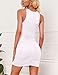 Kaximil Women's Sexy Ruched Sleeveless Criss Cross Bodycon Club Party Short Mini Dresses, Small, White