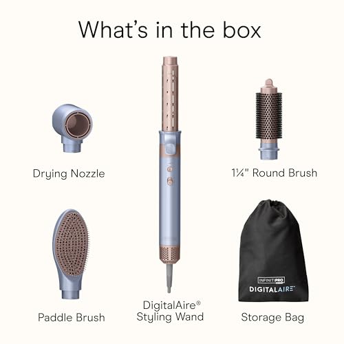 INFINITIPRO by CONAIR DigitalAIRE Multi Hair Styler, Air Styling System for Curls, Waves, Blowouts & Volume, 4 Attachments to Personalize Your Look Plus Storage Bag, Light Blue - image 8