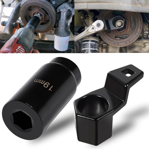 For Honda Crank Pulley Tool 19mm Harmonic Balancer Socket & 50mm Crankshaft Crank Pulley Wrench Holder Removal Holding Spanner Kit For Acura and Honda Engines, Deep Counter-Weighted Socket Tools by Sunluway - Used condition - US$18.83
