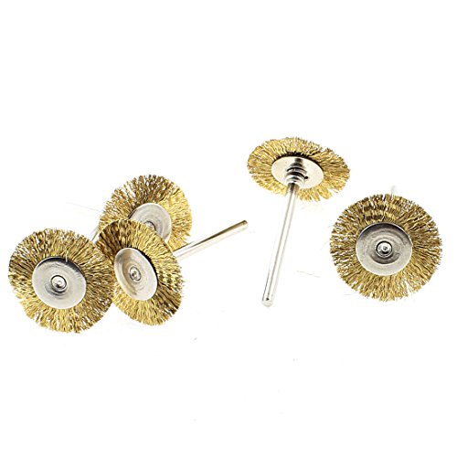 Aexit 5pcs 25mm Power Polishing Parts & Accessories Copper Pad Metal Straight Shank Polishing Buffing Wheel Buffing Wheels Brush Tool