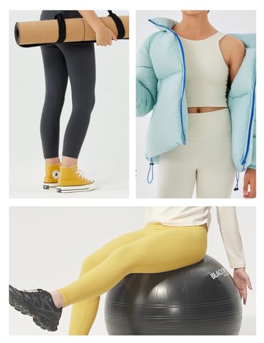 3 Pack Girls Black Athletic Leggings, Printed Ankle Length High Waisted Yoga Pants for Kids Teen4