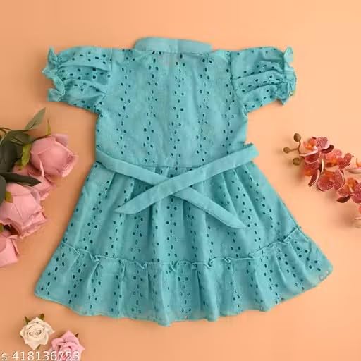 Image of Summer and all seasons girl and baby girl cotton dress |||baby girl,cotton frock