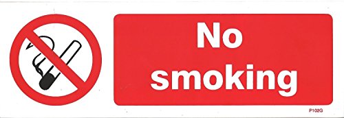 Panneau d'interdiction de fumer en plastique rigide 1 mm 300 x 100 mm Cover
