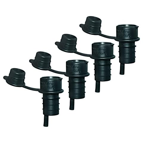 Haley’s Corker Harold Import Co Wine Stopper Set of 4, Black Cover