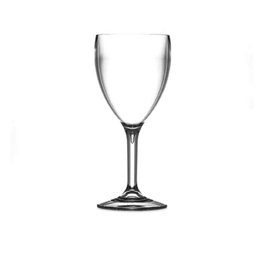 Plastic Large Wine Glass 11oz | Reuse 1000 Times | Virtually Unbreakable - Tough Polycarbonate | Set of 12 | Catering Quality | Made in The UK
