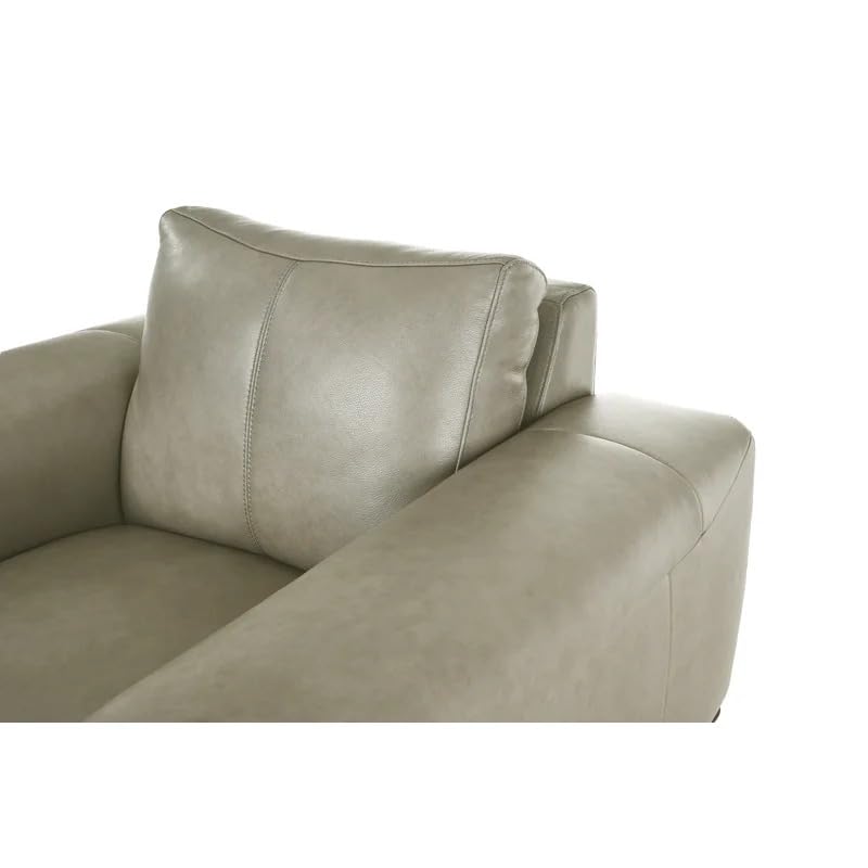 Image of LEGACY OF COMFORT Conley Leather Armchair Lounger Armchair Sofa One Seater Sofa for Living Room Offices Hotels (Ash Green, One Seater)
