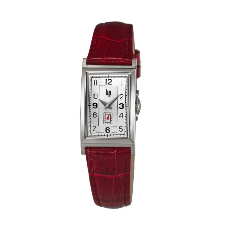 Montre Lip T18 Churchill en cuir rouge : l'élégance horlogère française