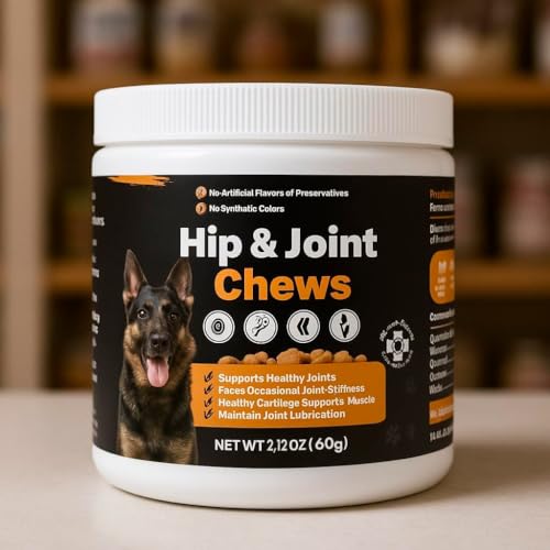 Glucosamine for Dogs Hip and Joint Supplement Chews, Chondroitin Jointt Supplement for Dogs, Wuffe Joint Chews for Dog 60g