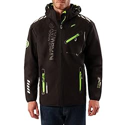 Geographical Norway ROYAUTE MEN - Chaqueta Softshe...: 💯 { PERFECTO PARA LAS ACTIVIDADES AL AIRE LIBRE } : ¡Geographical Norway te acompañará en todas tus actividades al aire libre! Tanto si se trata de senderismo, caza, acampada, escalada, pesca, trekking, ciclismo, airsoft, esquí, snowboard o cualquier...