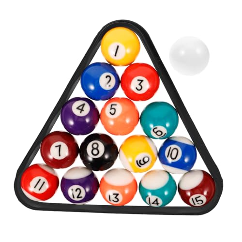GALPADA 16-Piece Mini Pool Balls Set Resin Plastic Billiard Balls Wear-Resistant for Boys and Girls' Training Billiard Supplies