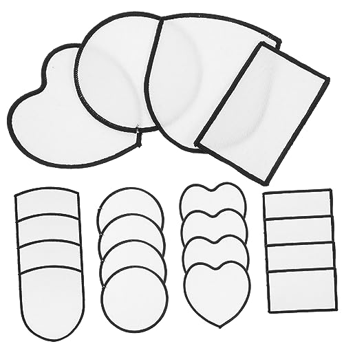 Uonlytech 20 Piezas Transferencia de Calor Sublimación de Parche de Diy Decoración de Ropa y Manualidades Parche Termoadhesivo Personalizable