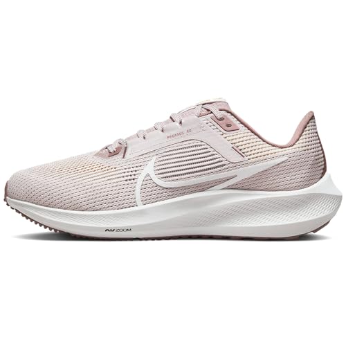 Nike Pegasus 40 Women's Road Running Shoes (Extra Wide) (FN7991-007, Platinum Violet/Smokey Mauve/Saturn Gold) Size 10
