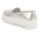 FAUSTO FST 1367 SILVER-36 Women Embellished Slip On Ballerina | Sequin Panel Platform Loafers | Party Wedding Glitter Casual Sneaker Shoes | Memory Cusion Insole (3 UK) gallery image